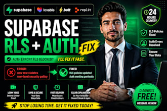 fix supabase rls policy and auth login errors fast