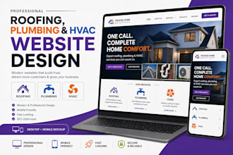 design high converting, lead gen roofing, plumbing and hvac websites