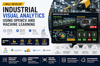 develop industrial visual analytics using opencv and machine learning