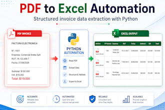 automate PDF data extraction to excel using python
