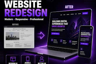 redesign your website into a modern responsive website
