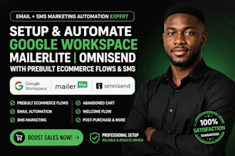 setup google workspace mailerlite omnisend with prebuilt ecommerce flows sms