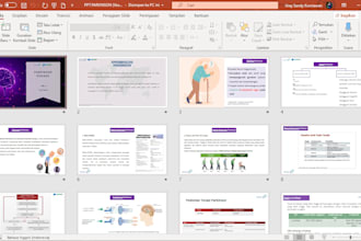 create a pharmaceutical and healthcare presentation