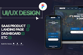 design professional UI UX for saas web app and dashboard