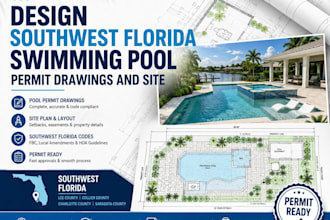 design southwest florida swimming pool permit drawings and site plan