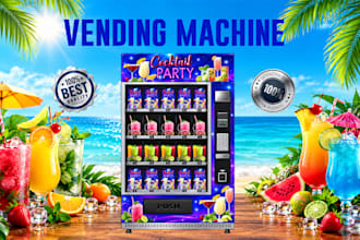 design premium vending machine and atm wrap designs and vending machine logo