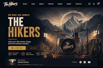 build bandzoogle website for bands, artist, dj, music website with epk