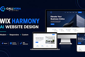 design and redesign wix harmony, wix studio website with aria ai and fix layouts