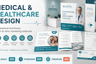 create professional medical brochure, healthcare flyer and clinic brochure