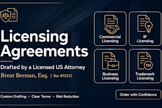 draft a custom commercial licensing agreement for your