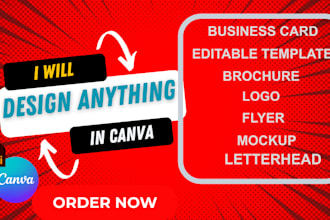 design anything on canva and editable template