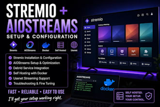 set up stremio and aiostreams, including self hosting