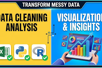 clean, analyze, visualize  data using excel, python,spss