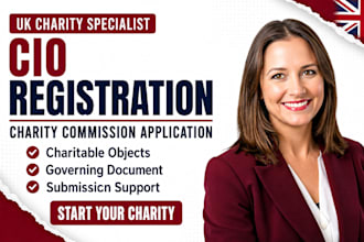 register your UK charity and prepare your charity commission cio application