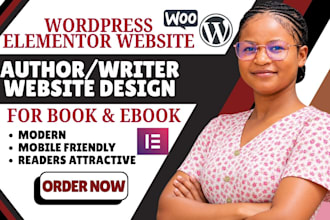 design book author website, wordpress book and ebook website design author site
