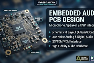 do embedded audio hardware, dsp, and microphone speaker pcbs