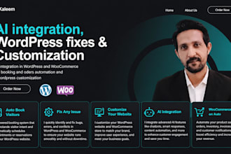 integrate ai in wordpress, woocommerce order, booking automation, fix issues