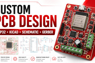 design custom pcb esp32 schematic layout and gerber in kicad