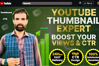 do modern logo design and youtube thumbnail
