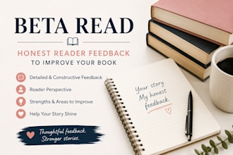 beta read your book and provide detailed constructive feedback