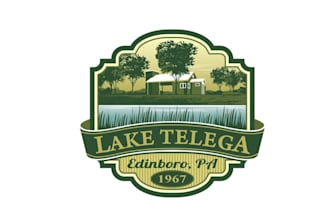 design high quality lake telega theme logo