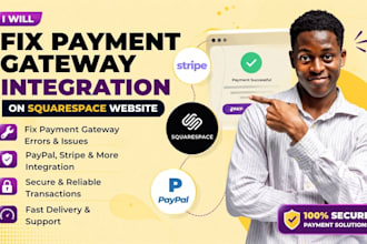 fix payment gateway payment integration squarespace website paypal integration