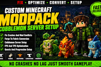 create fix optimize minecraft modpack cobblemon server setup forge fabric