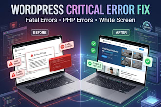wordpress critical errors and fatal errors