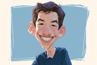 draw a custom cartoon caricature for your profile or gift