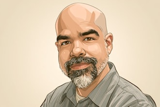 create a vector cartoon caricature and digital avatar