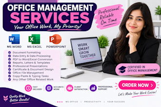 provide professional office management and ms office services