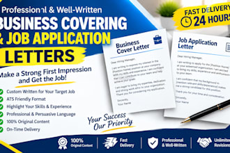 write professional business covering letter