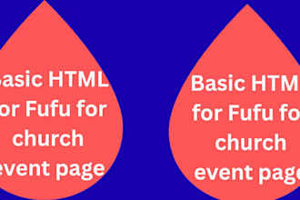 make basic HTML for fufu for church event page