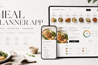 develop meal planner app recipe app nutrition app cookbooks app meal planner app