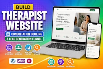 build therapy website with consultation booking and lead generation funnel SEO