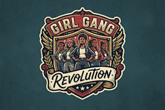 design a bold and empowering girl gang logo