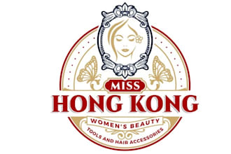 design beauty tools and hair accessories logo
