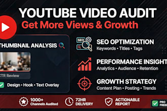 audit yt video and provide expert feedback for growth