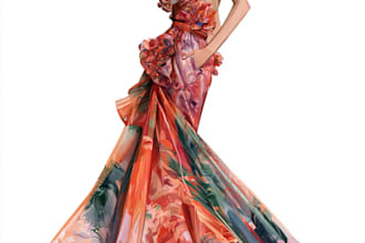 draw a fashion illustration, sketch, portrait