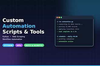 build custom automation scripts and tools