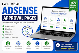 write professional website policy pages and business content