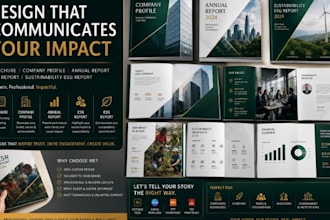 design brochure, company profile, annual report, csr, sustainability esg report
