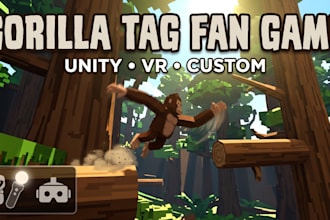 make a custom gorilla tag fan game in unity for VR