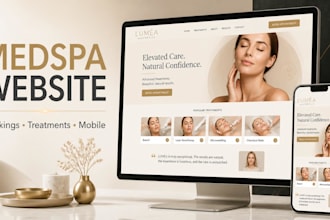 design a medspa website, medical spa website, aesthetic clinic booking website