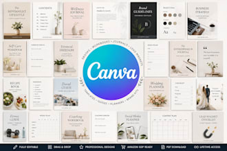 do minimalist editable canva ebook  canva logo canva flyer printable files ready
