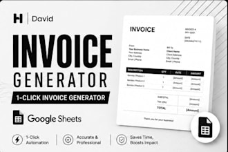 design a professional invoice template in google sheets