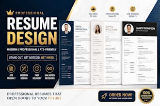 a professional modern resume or CV