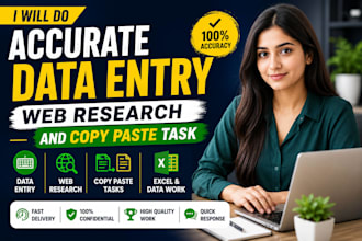 data entry, manual data entry typing work