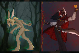 draw custom furry art fursona furry pfp furry oc anthro character art commission