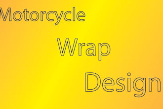 design custom bike wrap design, car wrap, vehicle wrap design racing bike